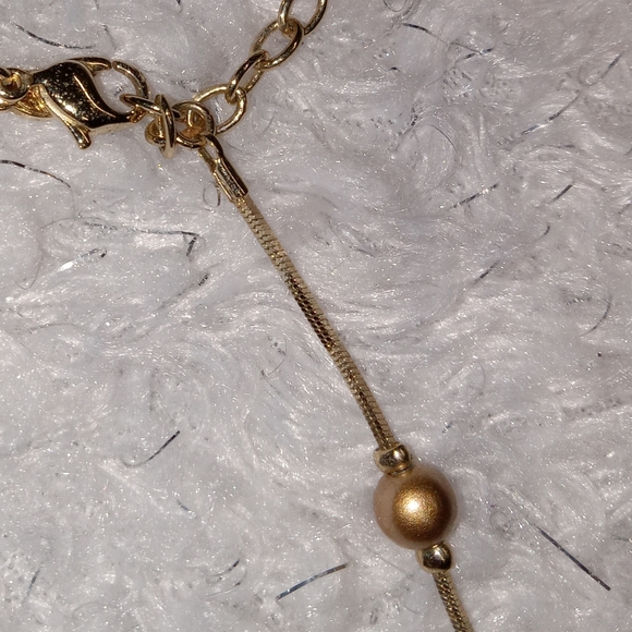 Vintage Monet Gold Tone Boxchain Ball Necklace &  Earring Set - Picture 5 of 9